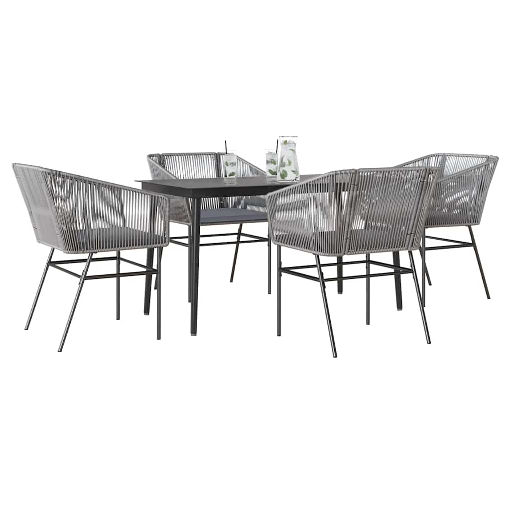 3 Dele Spisebordssæt Til Haven M. Hynder Polyrattan Glas