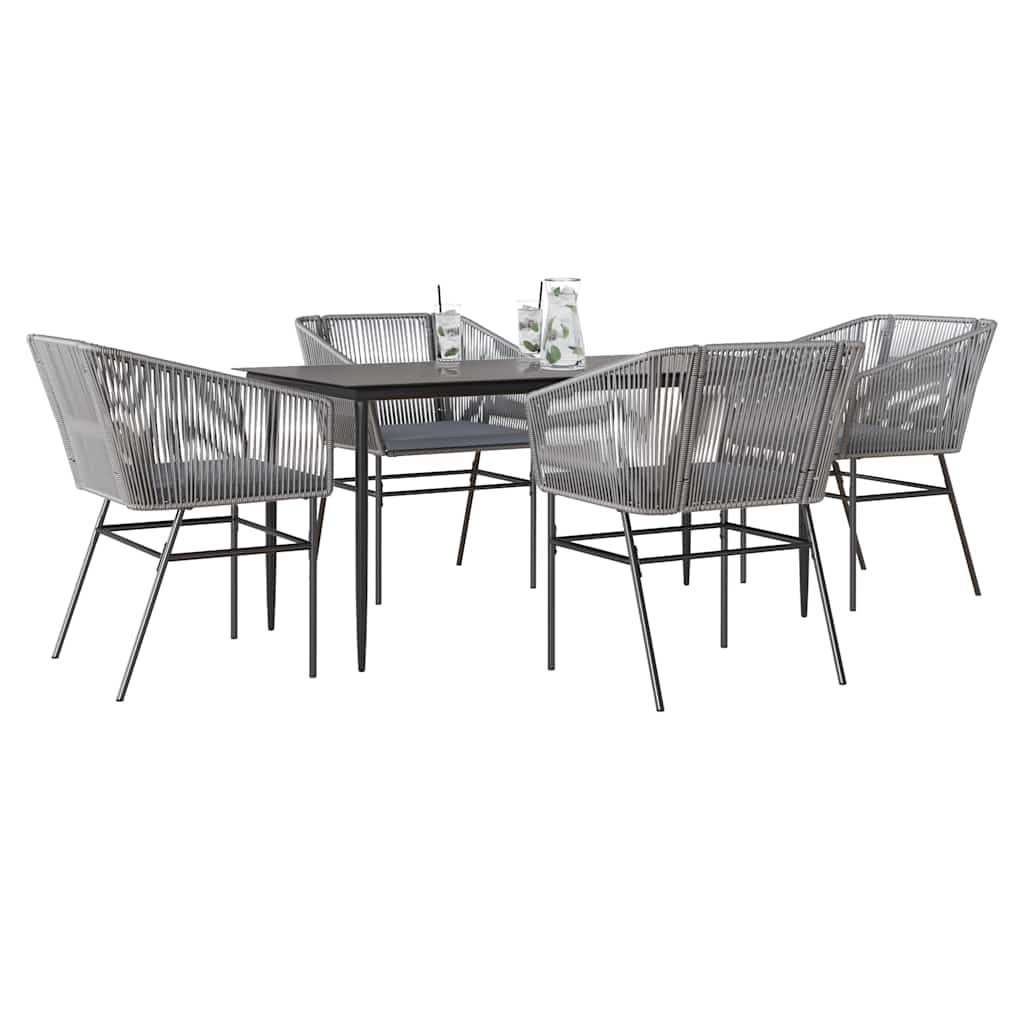 3 Dele Spisebordssæt Til Haven M. Hynder Polyrattan Glas
