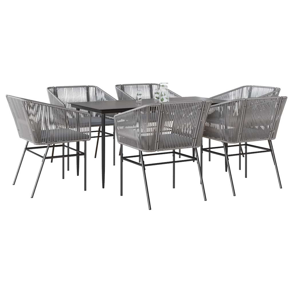 3 Dele Spisebordssæt Til Haven M. Hynder Polyrattan Glas