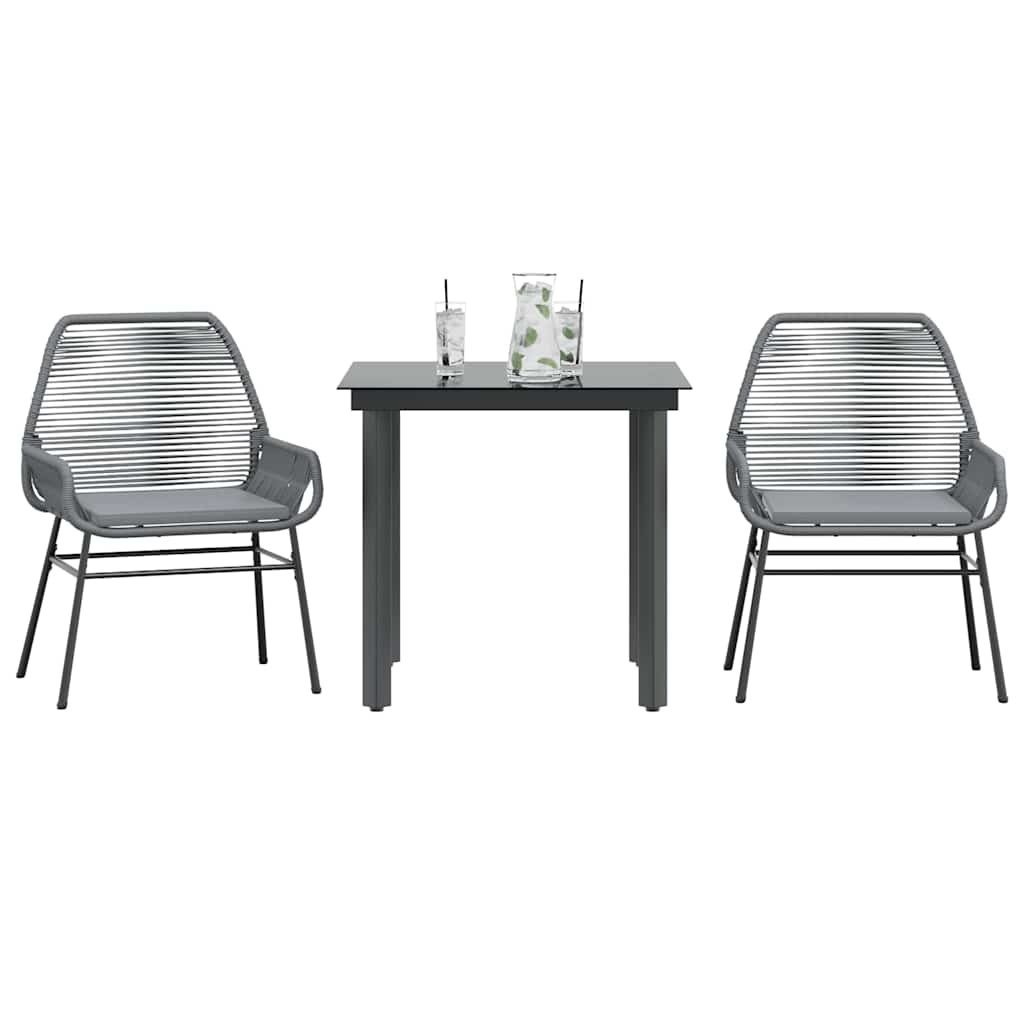 7 Dele Spisebordssæt Til Haven Med Hynder Polyrattan Glas
