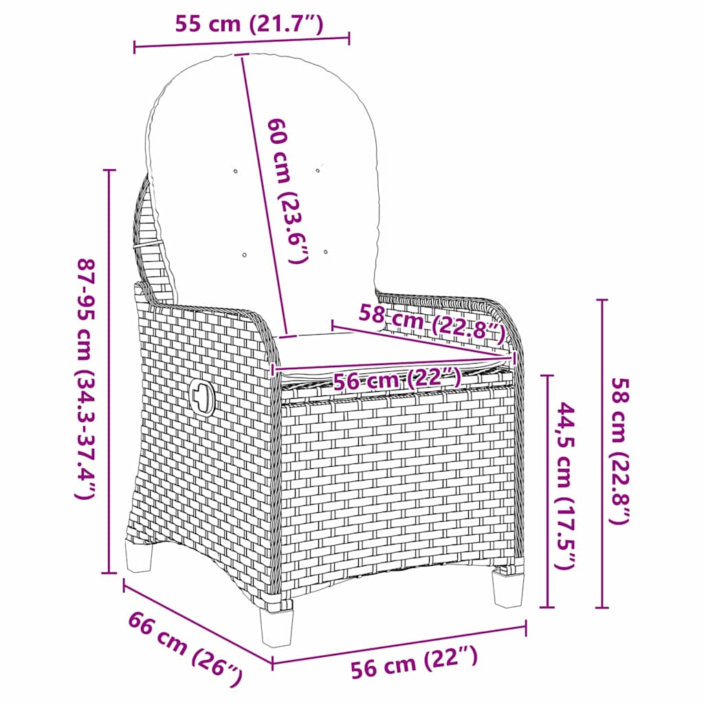 Liggestol Polyrattan