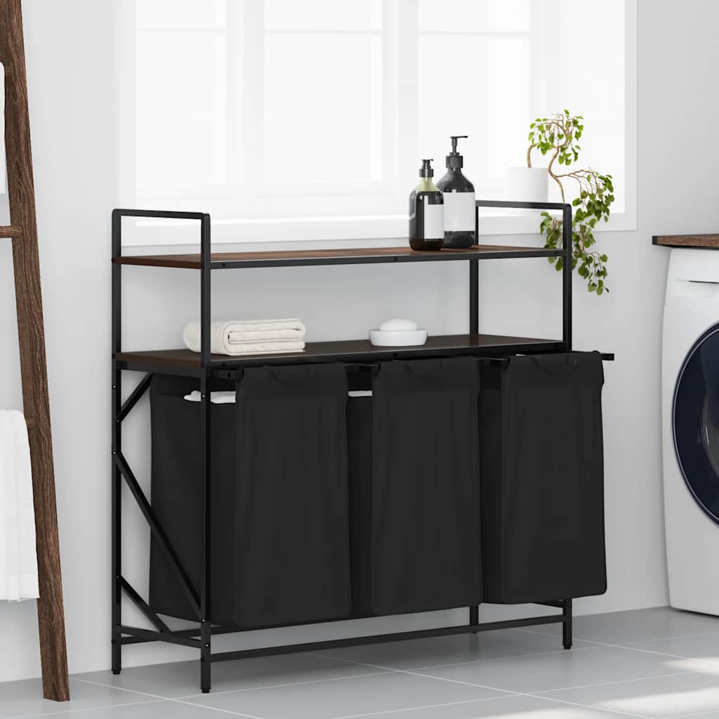 Vasketøjskurv 3 Rum Med Hylder