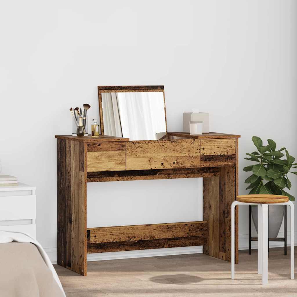 Makeupbord Med Spejl 100X45X76 Cm