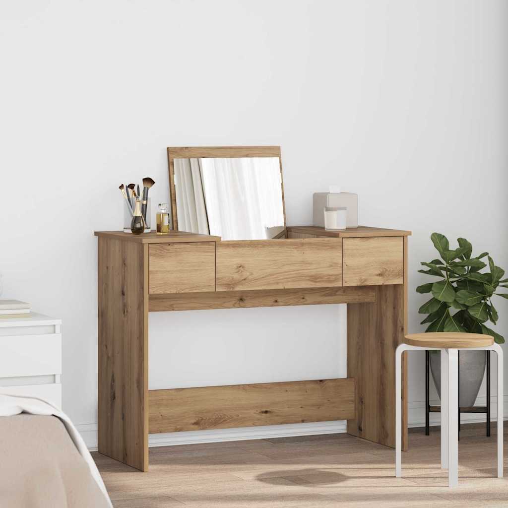 Makeupbord Med Spejl 100X45X76 Cm