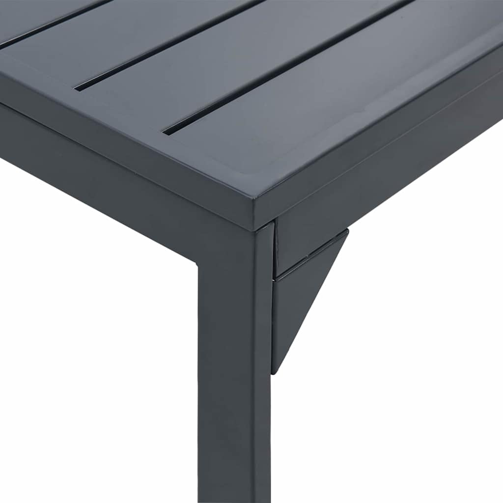 Terrassebord Antracit 180 X 80 X 74 Cm Pulverlakeret Stål