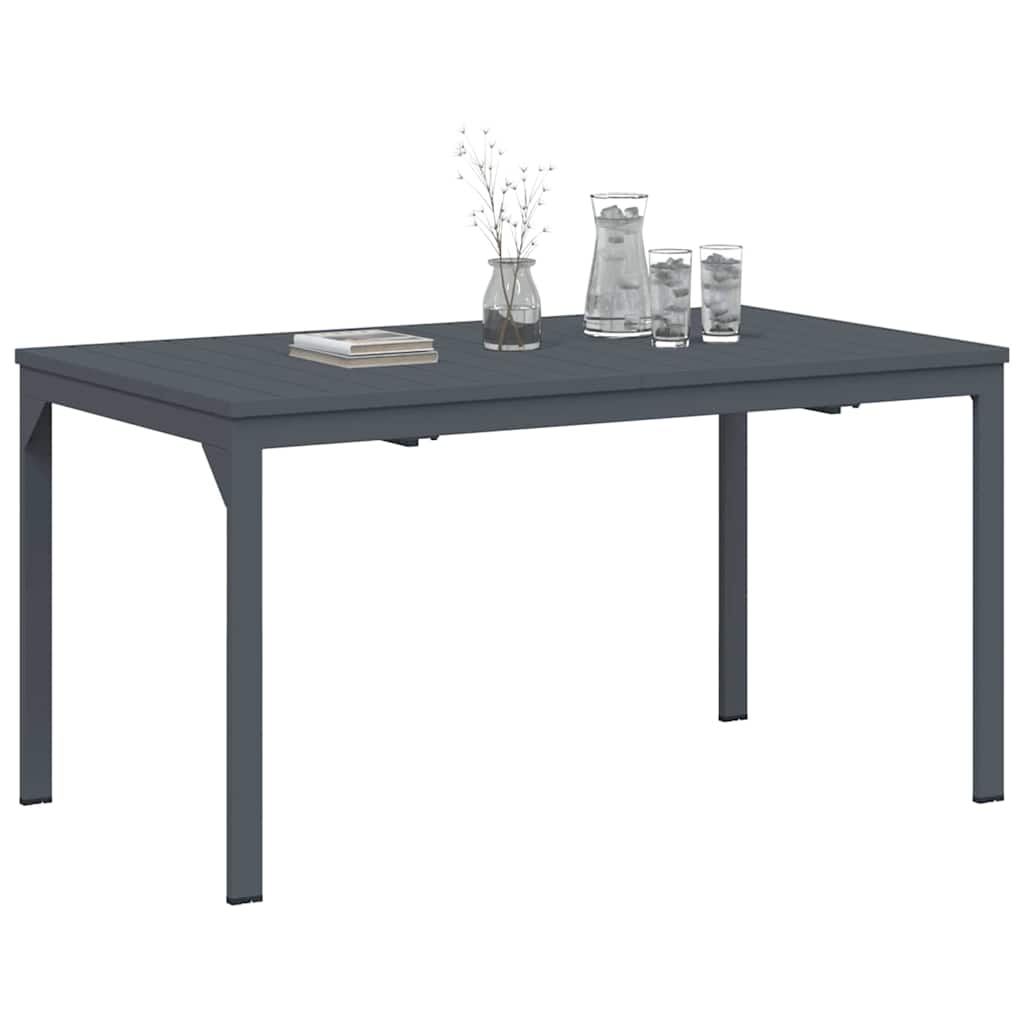 Terrassebord Antracit 180 X 80 X 74 Cm Pulverlakeret Stål