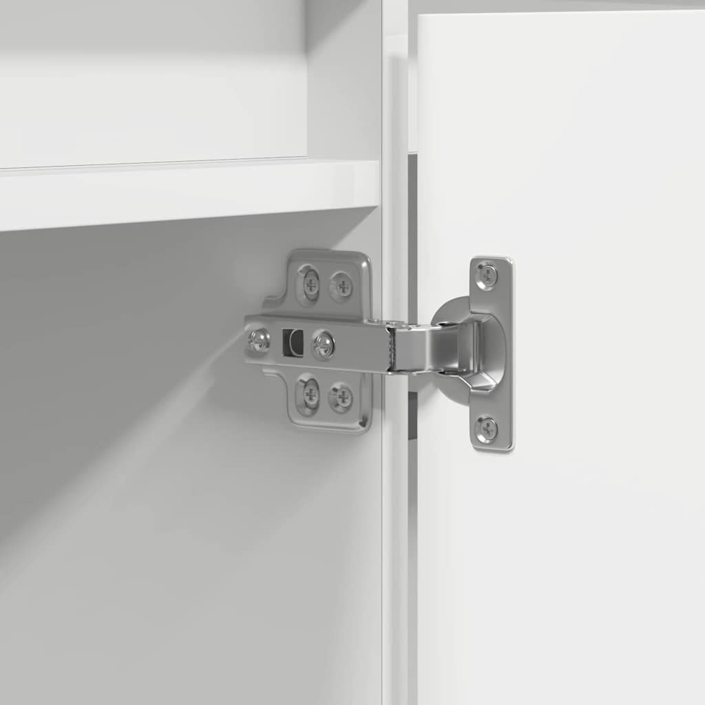 Tv-Skab Med Led Hvid 180 X 38 X 49 Cm Konstrueret Træ