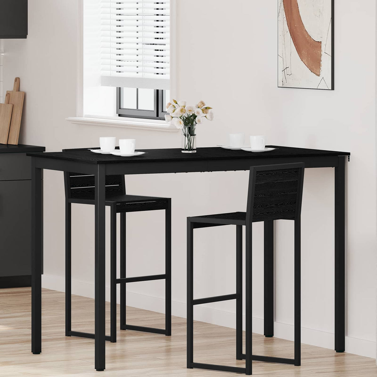 Stående Barbord Konstrueret Træ Rektangulær
