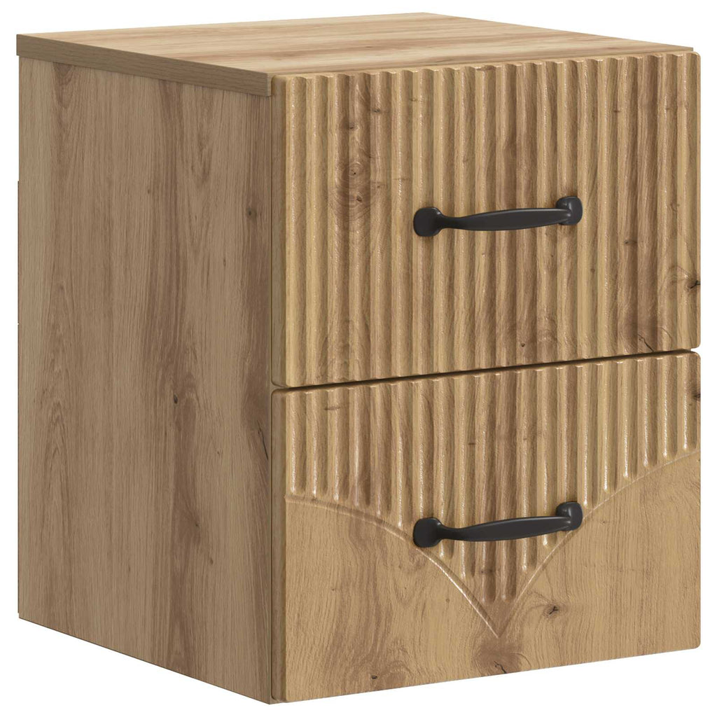 Væghængt Natbord 34,5 X 33 X 40 Cm Konstrueret Træ