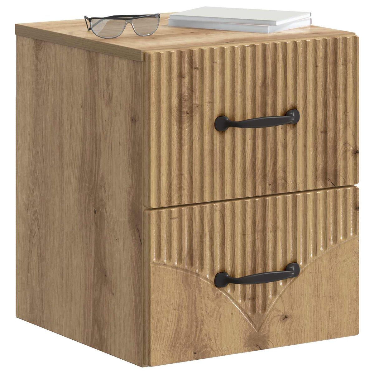 Væghængt Natbord 34,5 X 33 X 40 Cm Konstrueret Træ