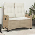 vidaXL Havebænk Beige og creme 105 x 60 x 112 cm Stål og Polyester
