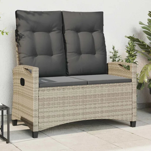 vidaXL Havebænk med pude 105 x 60 x 112 cm stål