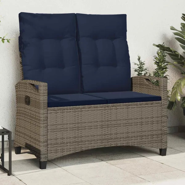 vidaXL Havebænk med pude 105 x 60 x 112 cm stål