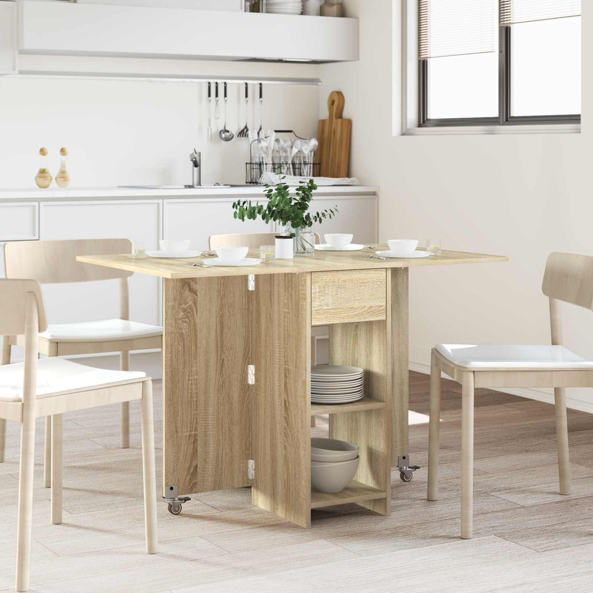 Spisebord 115 X 70 X 75 Cm Konstrueret Træ Rektangulær