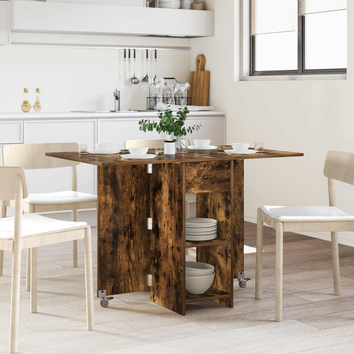 Spisebord 115 X 70 X 75 Cm Konstrueret Træ Rektangulær