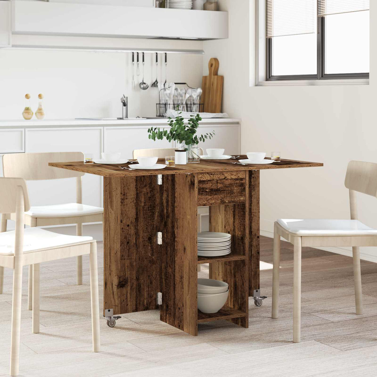 Spisebord 115 X 70 X 75 Cm Konstrueret Træ Rektangulær