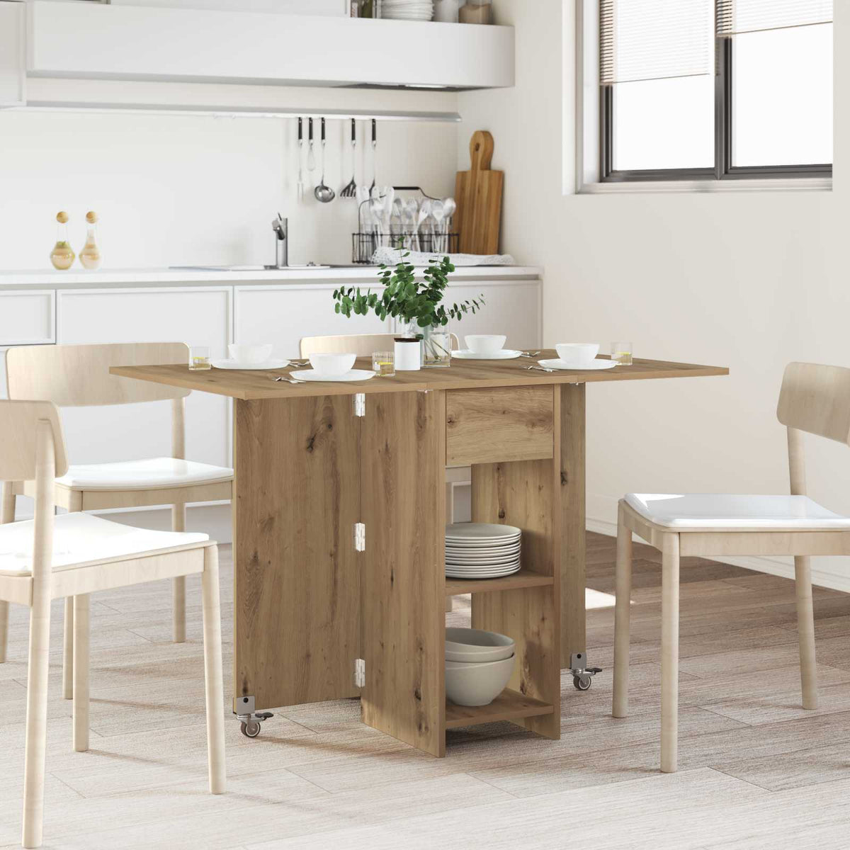 Spisebord 115 X 70 X 75 Cm Konstrueret Træ Rektangulær