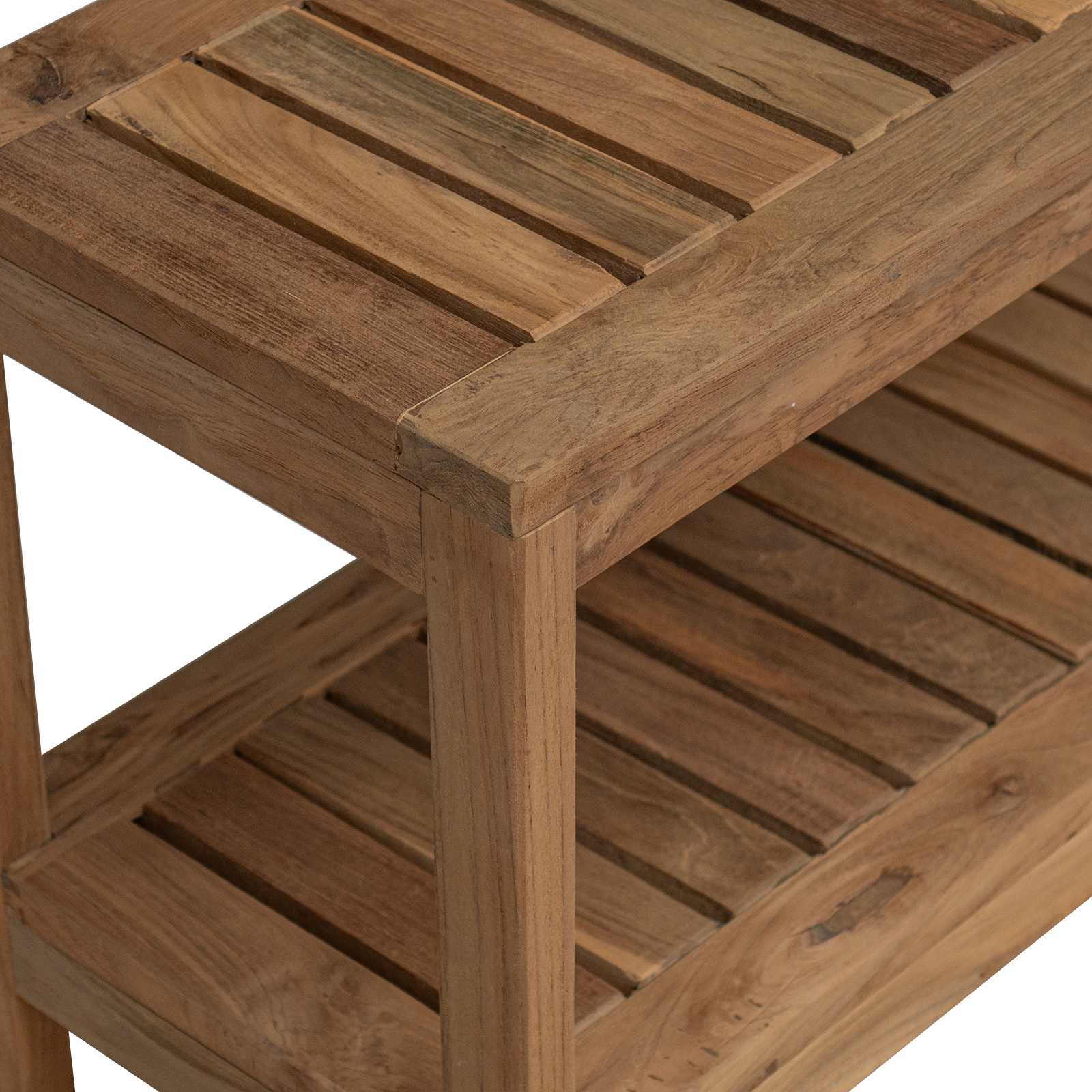 Badeværelse Side Bord Naturfarvet 60 X 30 X 45 Cm