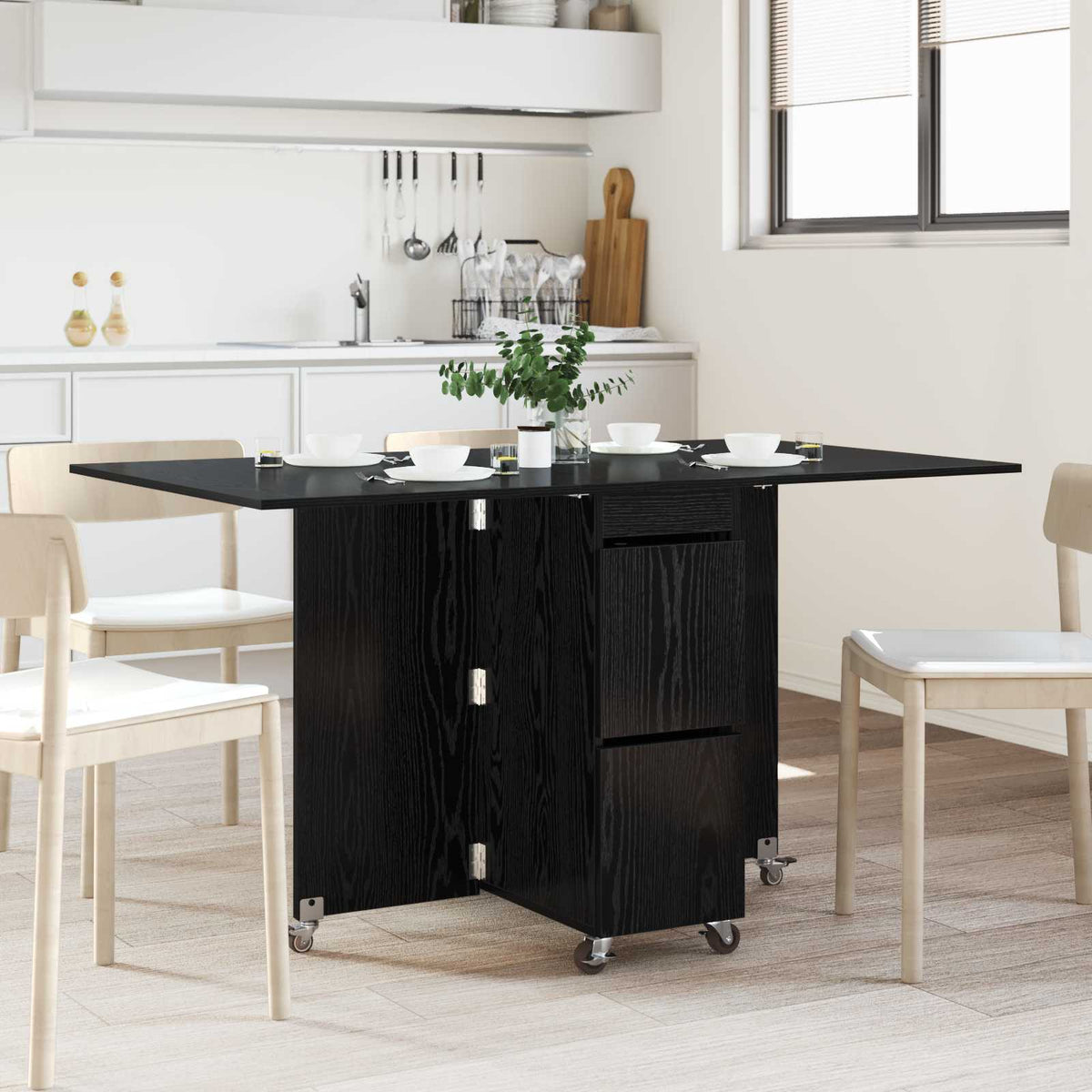 Spisebord 140 X 80 X 77 Cm Konstrueret Træ Rektangulær