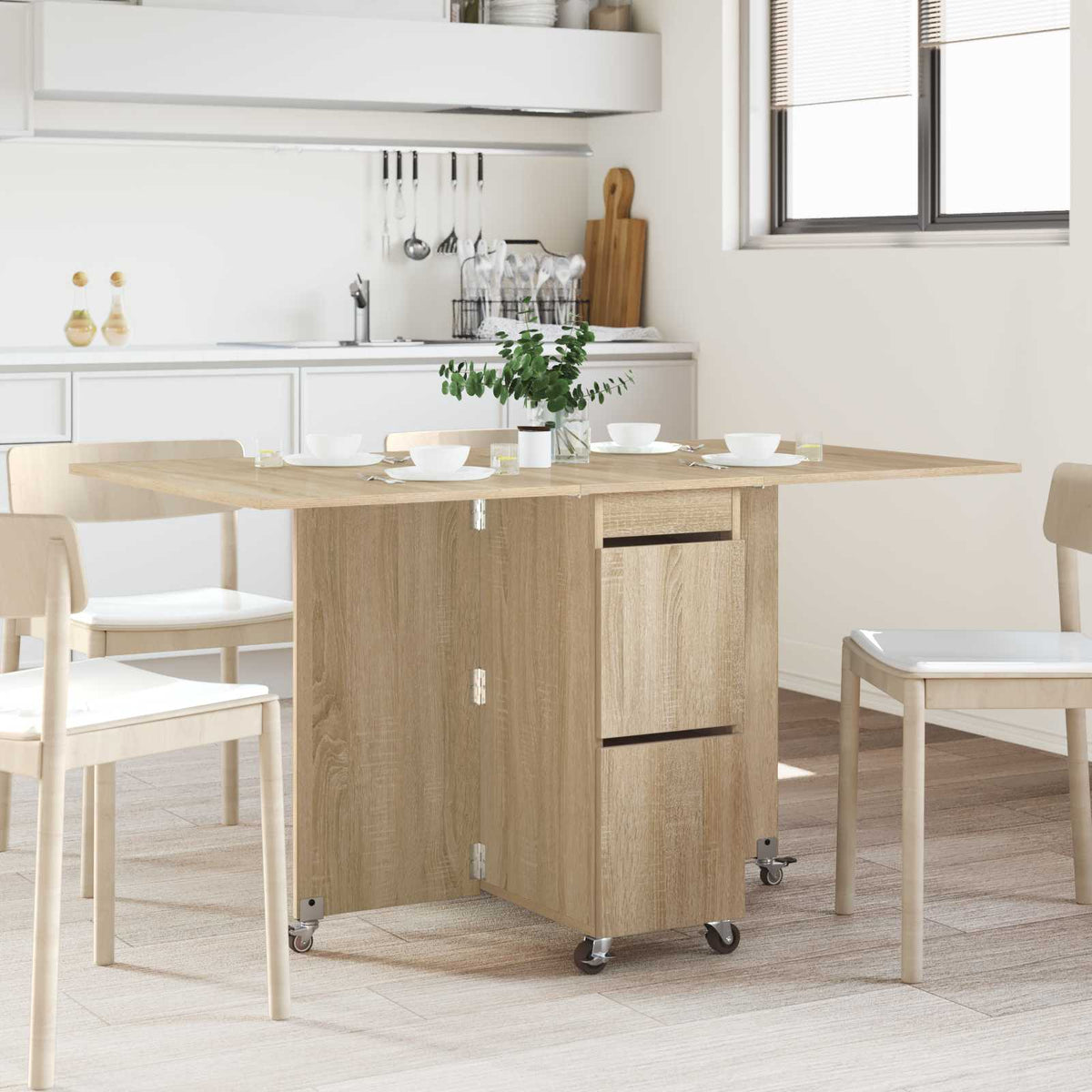 Spisebord 140 X 80 X 77 Cm Konstrueret Træ Rektangulær