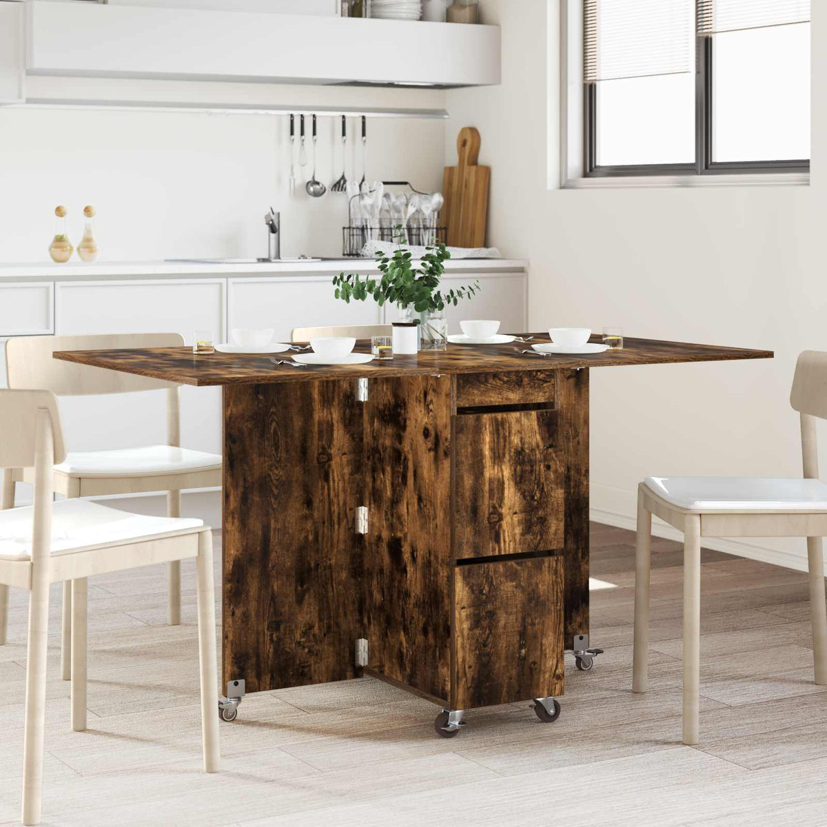 Spisebord 140 X 80 X 77 Cm Konstrueret Træ Rektangulær