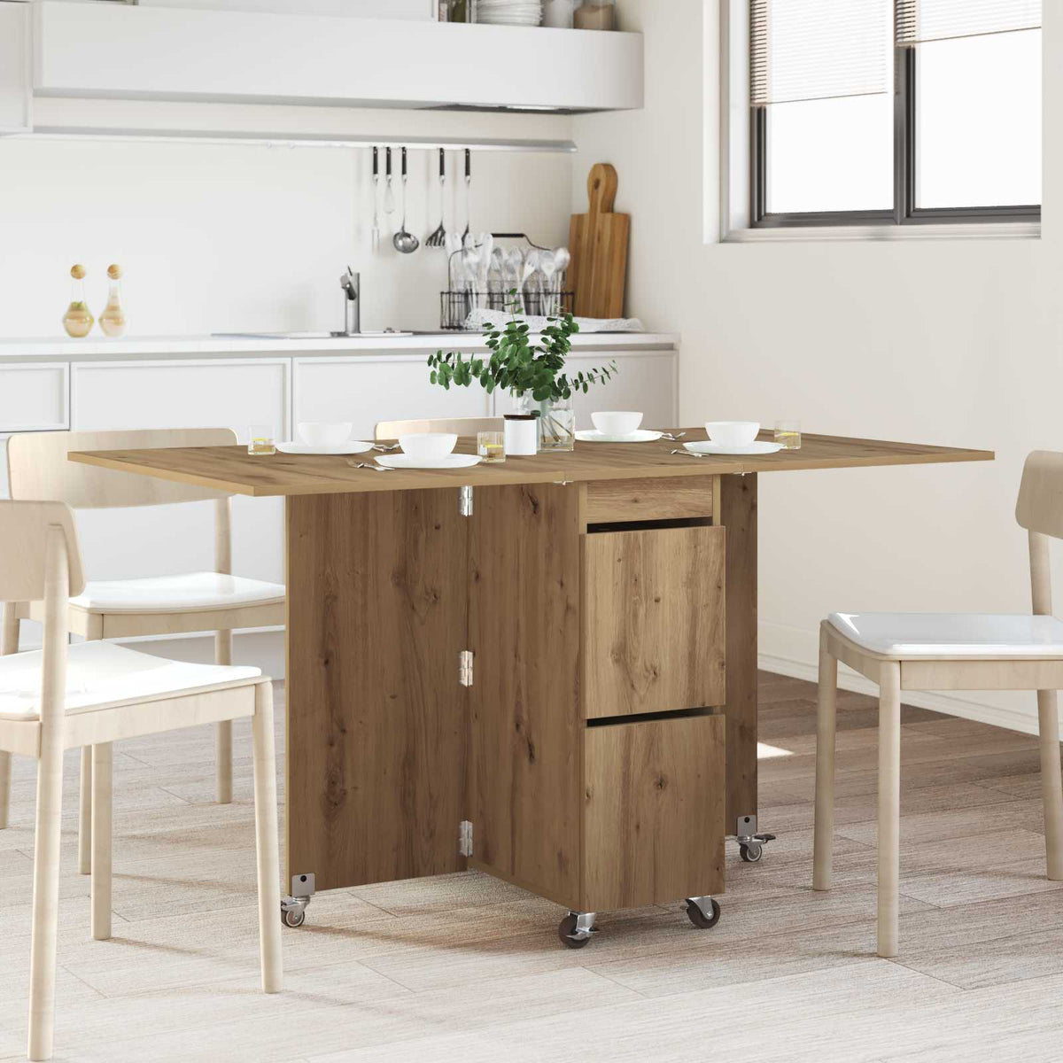 Spisebord 140 X 80 X 77 Cm Konstrueret Træ Rektangulær