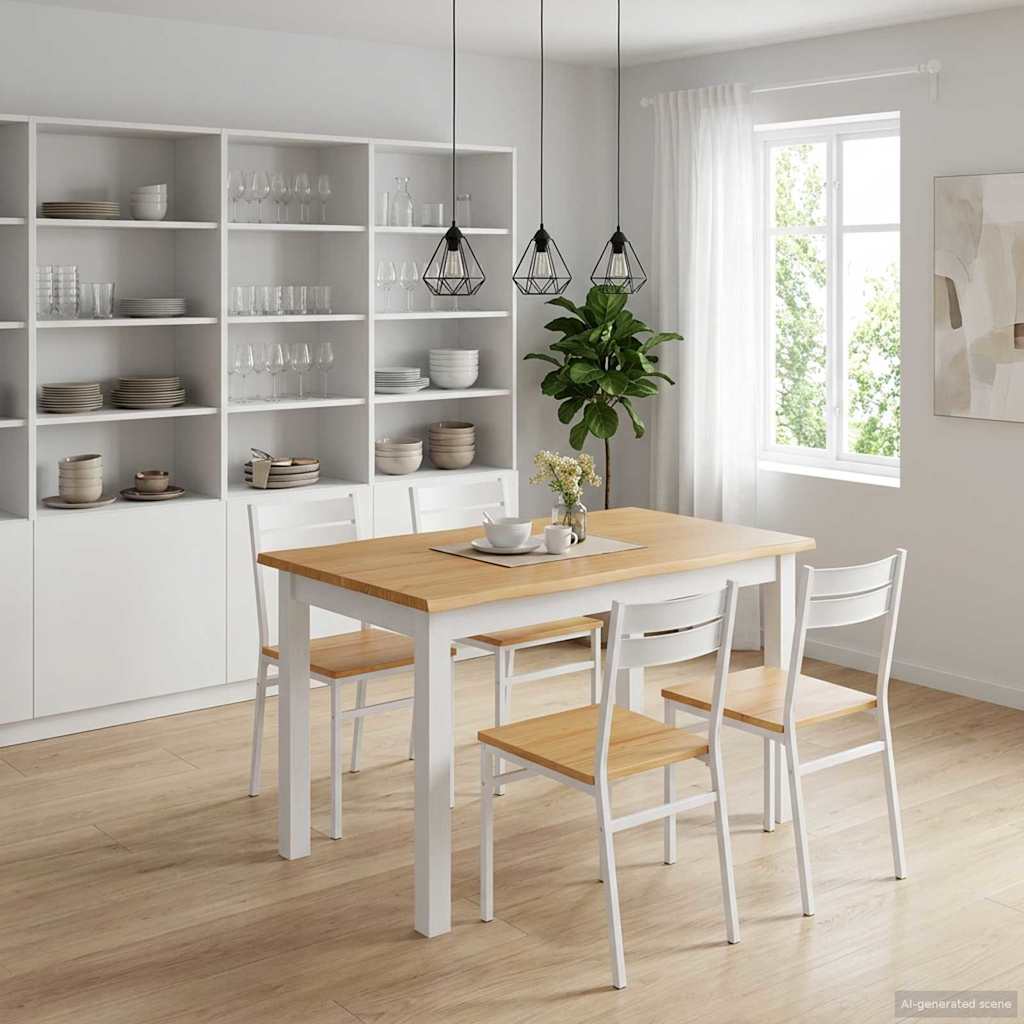Spisebord Ekai 112 X 70 X 76,5 Cm Massivt Fyrretræ