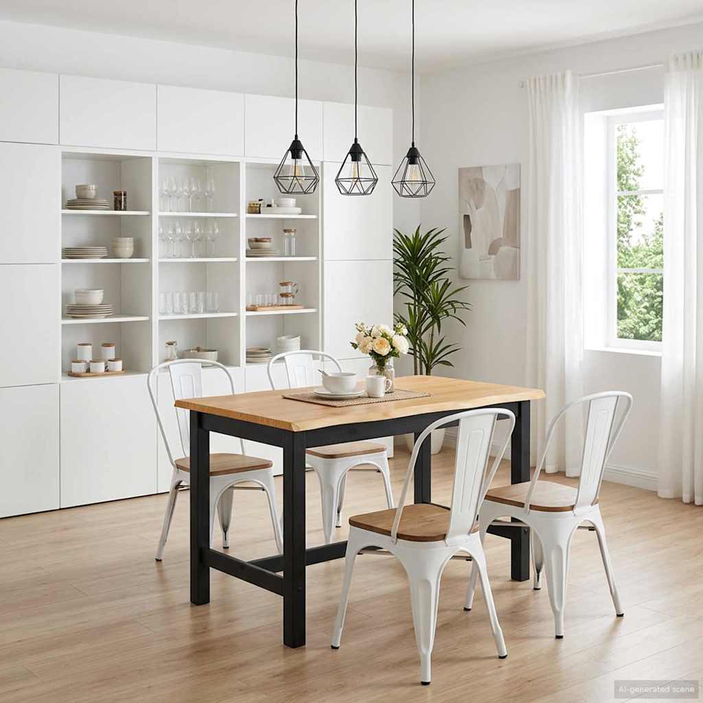 Høj Bar Bord Ekai 112 X 70 X 91 Cm Massivt Fyrretræ