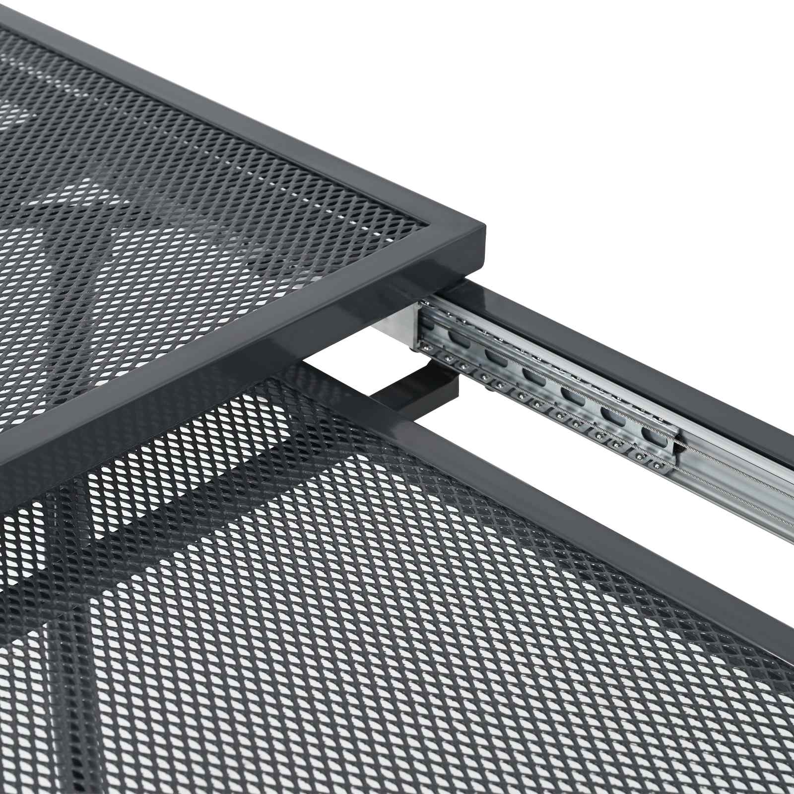 Udvidelig Mesh Spisebord Antracit 212 X 90 X 76 Cm Stål