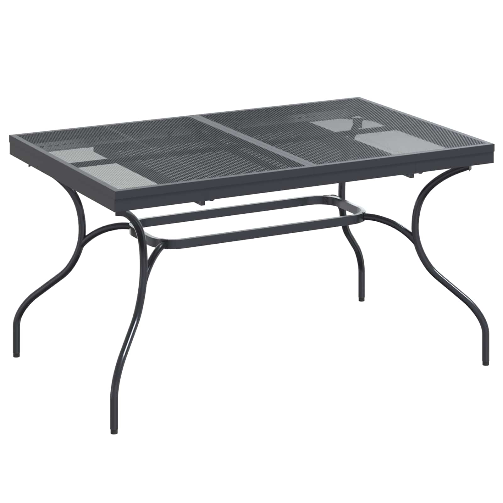 Udvidelig Mesh Spisebord Antracit 212 X 90 X 76 Cm Stål