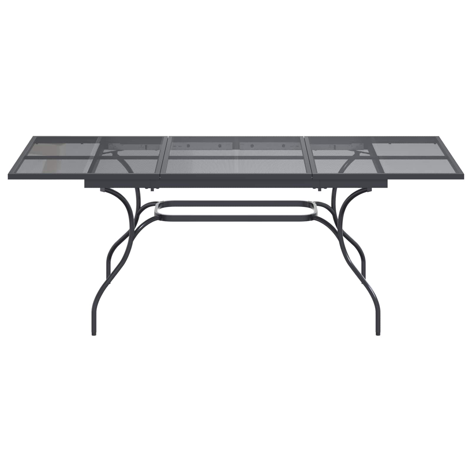 Udvidelig Mesh Spisebord Antracit 212 X 90 X 76 Cm Stål