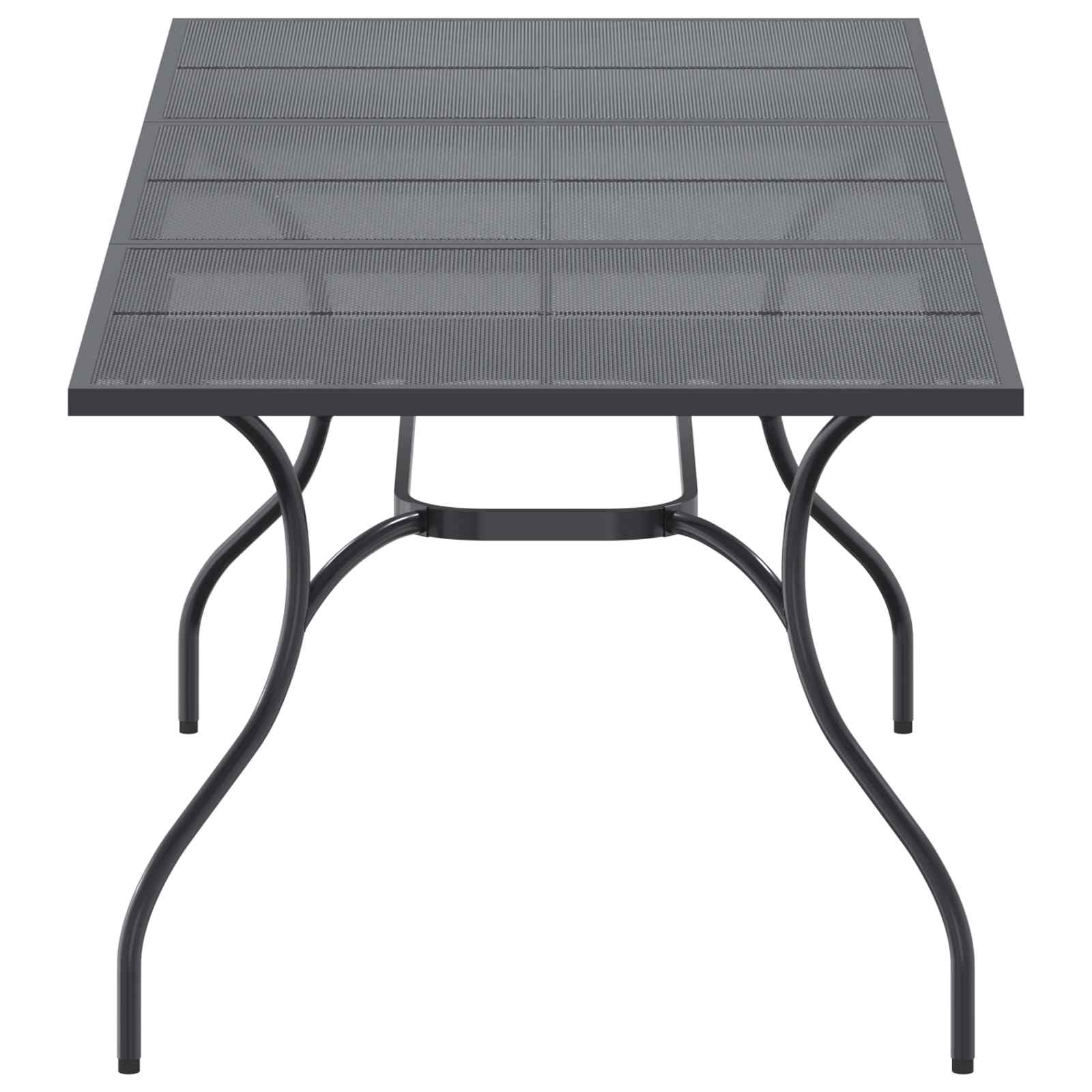 Udvidelig Mesh Spisebord Antracit 212 X 90 X 76 Cm Stål