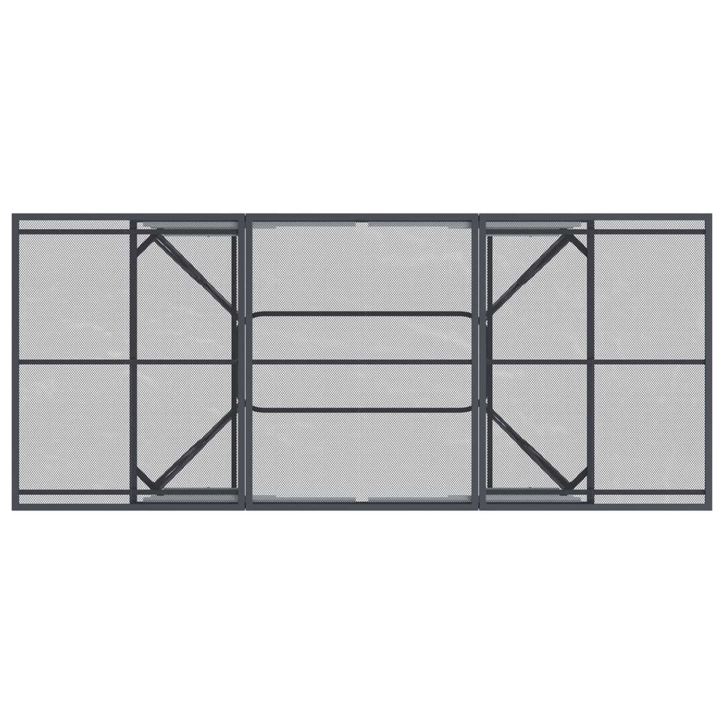 Udvidelig Mesh Spisebord Antracit 212 X 90 X 76 Cm Stål