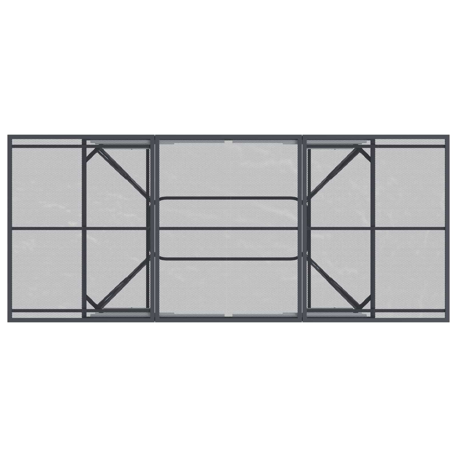 Udvidelig Mesh Spisebord Antracit 212 X 90 X 76 Cm Stål
