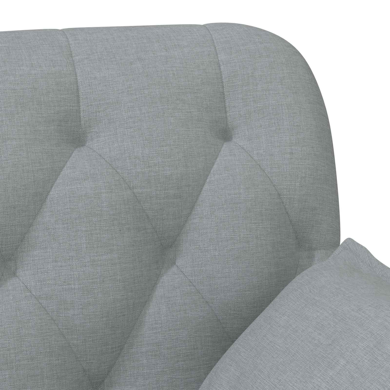 Lænestol Med Knap Tufting Lysegrå 111 X 68 X 80 Cm Stof