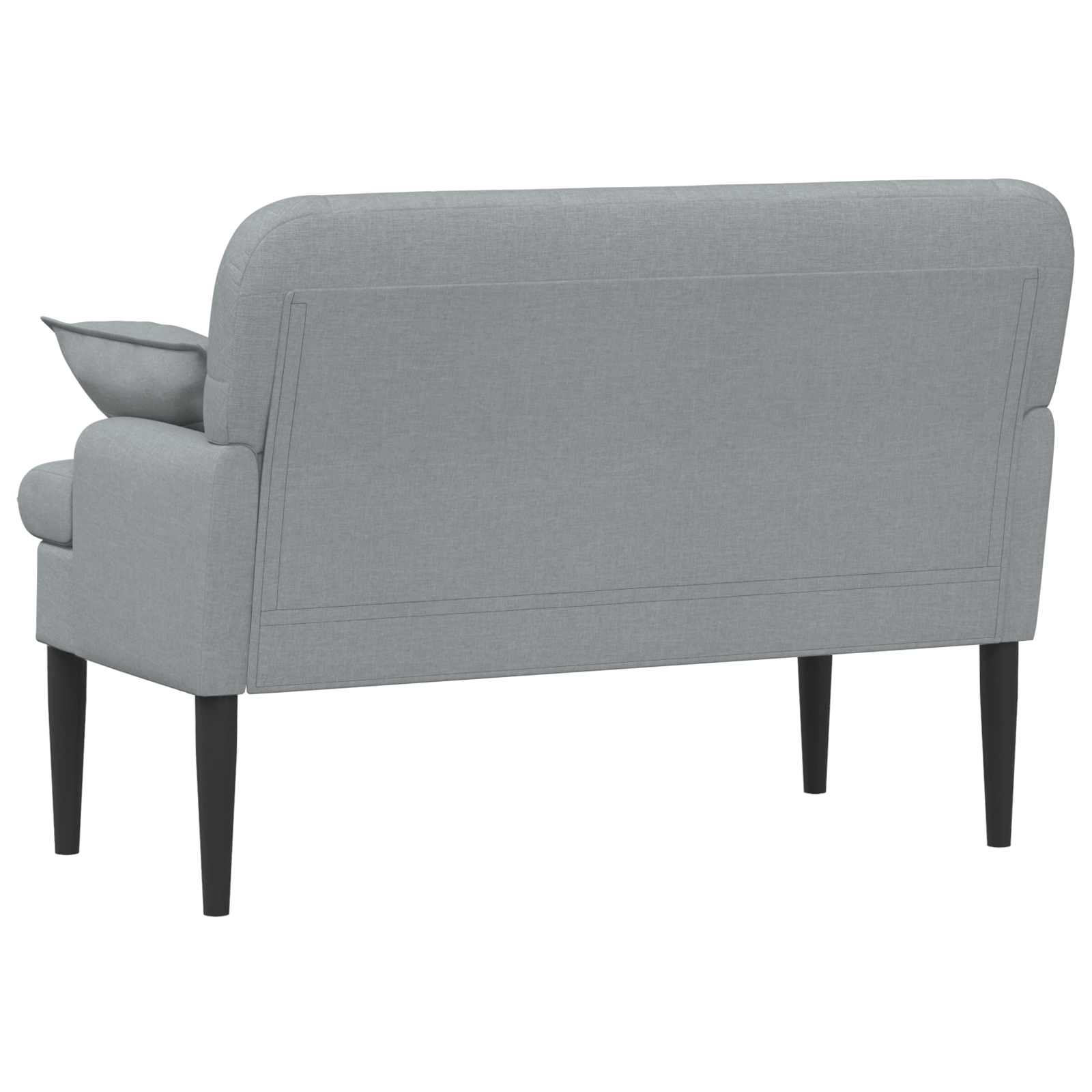 Lænestol Med Knap Tufting Lysegrå 111 X 68 X 80 Cm Stof