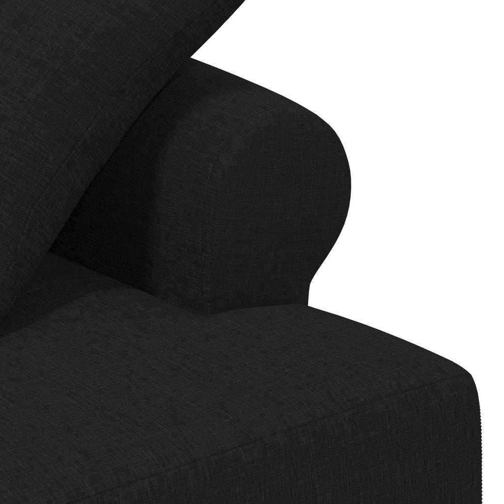 Lænestol Med Knap Tufting Sort 120 X 65 X 79 Cm Stof