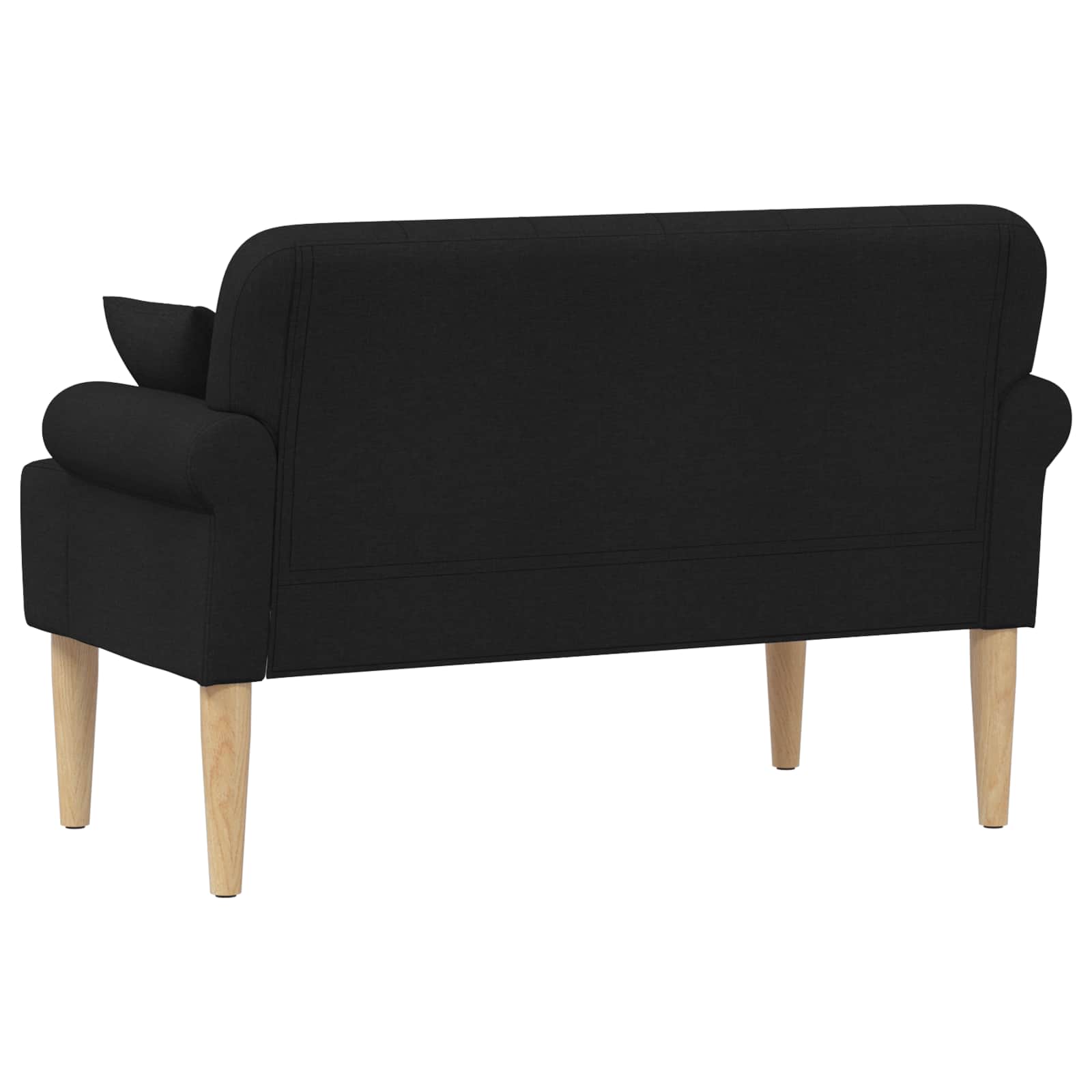 Lænestol Med Knap Tufting Sort 120 X 65 X 79 Cm Stof